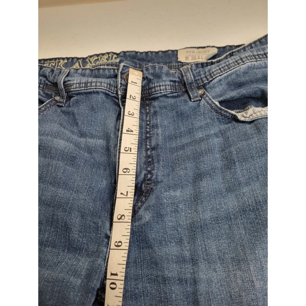 TK Axel Straight Leg Jeans Mens 38x32 Medium Wash Blue Denim Classic Fit